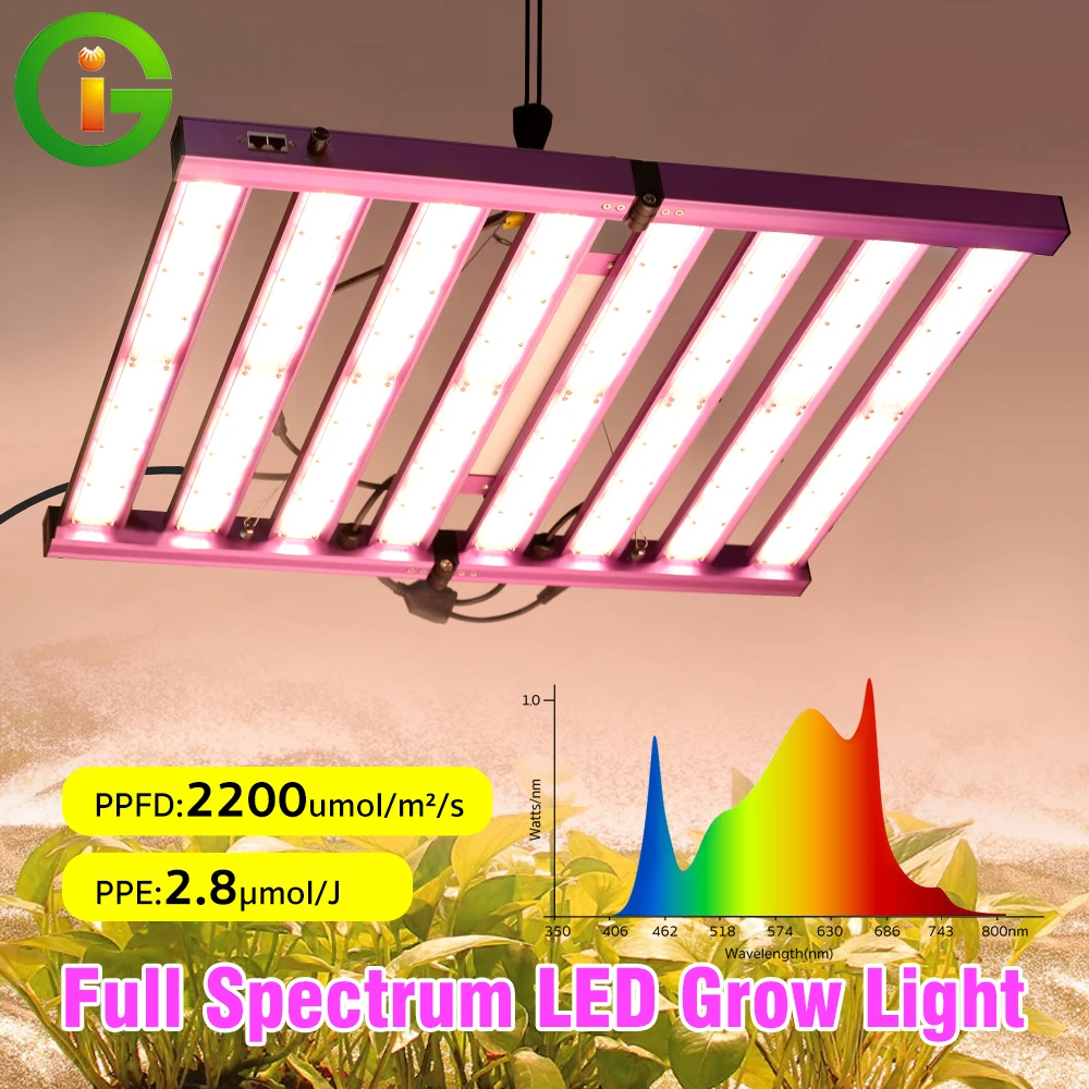 Foldable LED Grow Light 240W 320W 480W Built with LM281B White Red IR FS Chips Full Spectrum High Light Efficiency Lamp