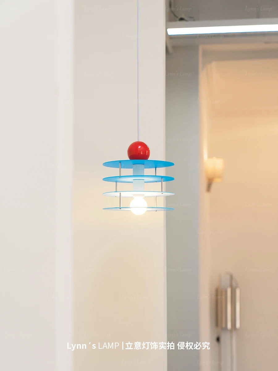 Memphis Children's Colorful Pendant Bedhead Bedroom Ins Style Dopamine Korean Bar Entrance Light