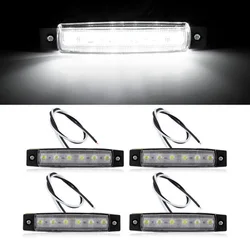4 PCS Marine Grade 12 Volt Large Waterproof Car Cool White LED Universal Courtesy Lights Set For Car Bus Truck Trailer Van