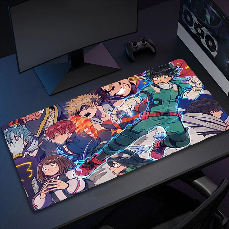 Gaming Accessories Mouse Pad My Hero Academia MousePad Keyboard Pad Natural Rubber Anti-slip Office Table Mat Tapis De Souris