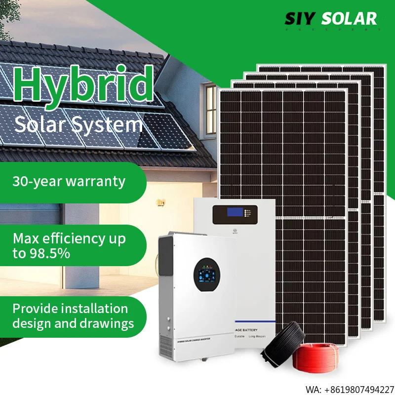 10kw 20kw Complete Off-Grid Home Solar System Solar Power with MPPT Controller & Lithium Ion Battery Roof Mounting