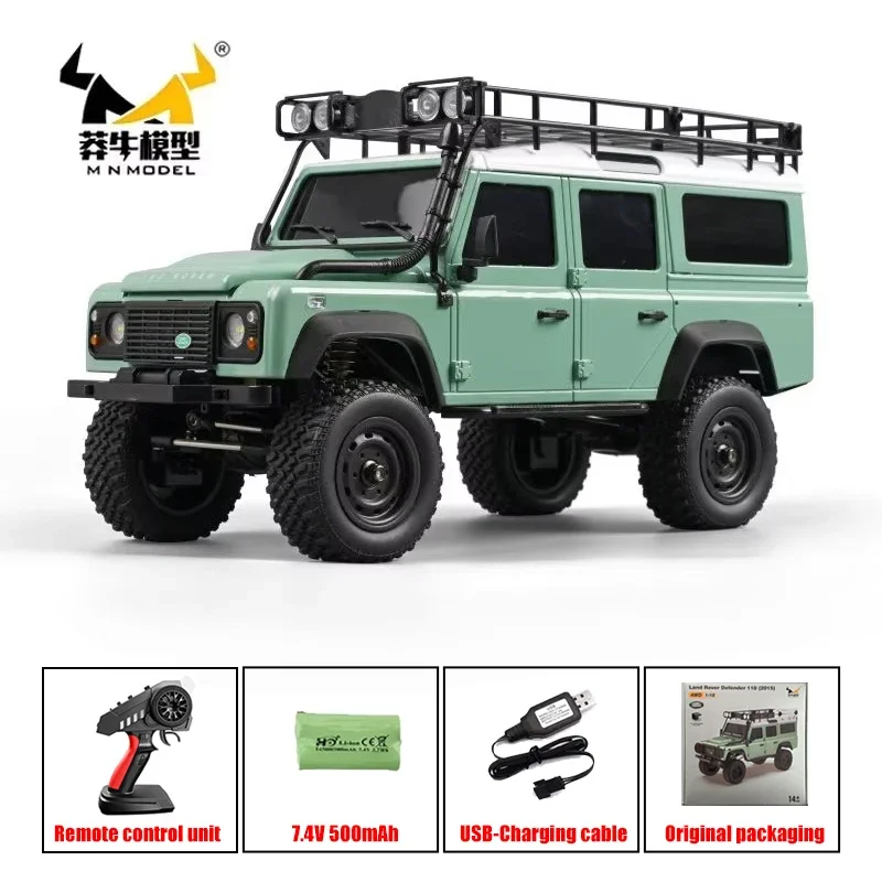 MN Model 1:18 Creeper MN111RC Assembly Kit, professional off-road vehicle 4WD, LED lights, metal housing, toy car RC