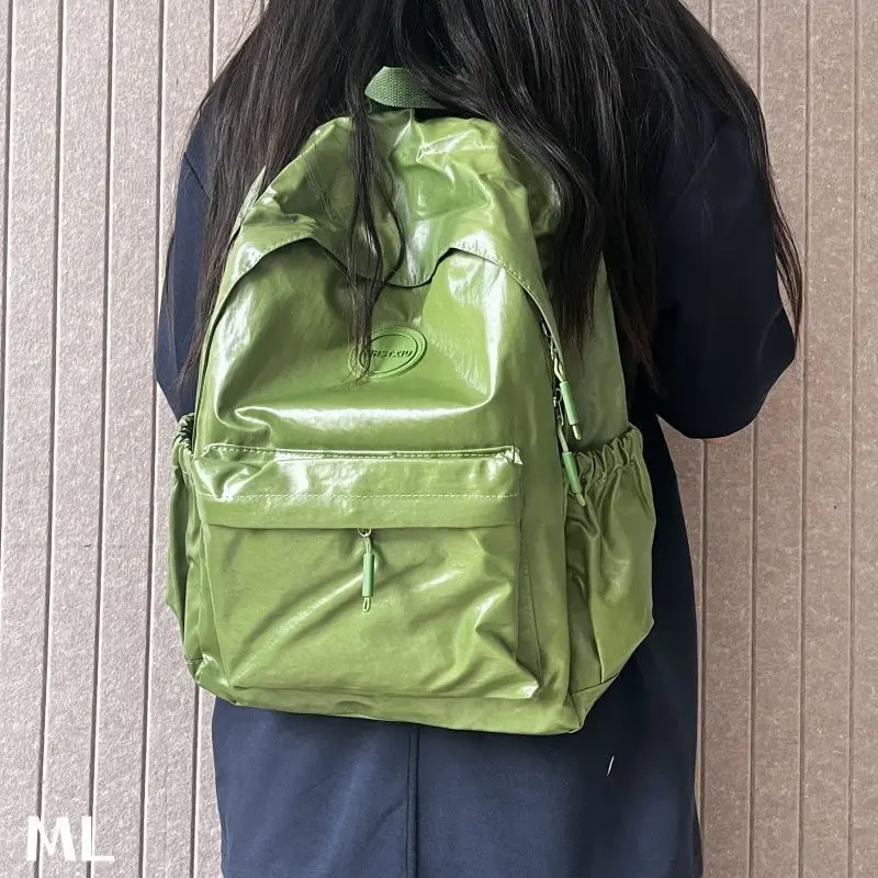 

Japanese Vintage Simple Backpack Women PU Leather Large Capacity Daypack Ladies Lightweight Student Daily Notebook Bag Chic 2025
