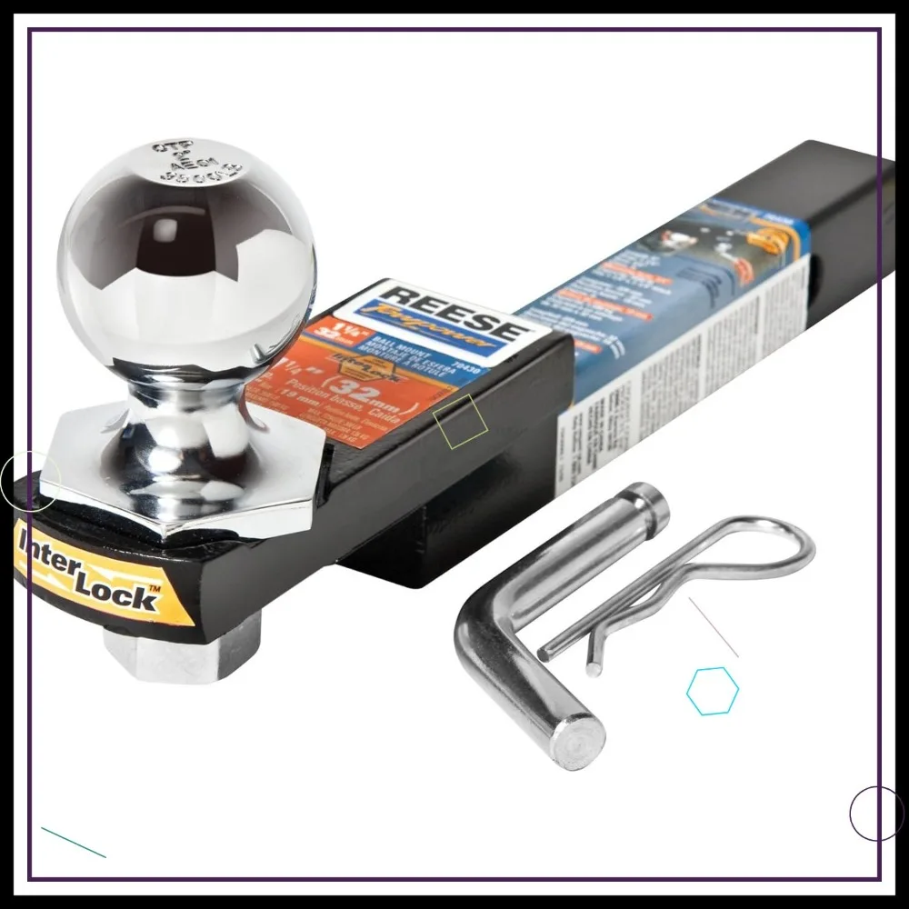 

Universal Trailer Hitch Ball Mount Kit, 1-1/4 Inch Receiver, 1.25 Inch Drop, 3500 lbs Capacity with Ball and Lock