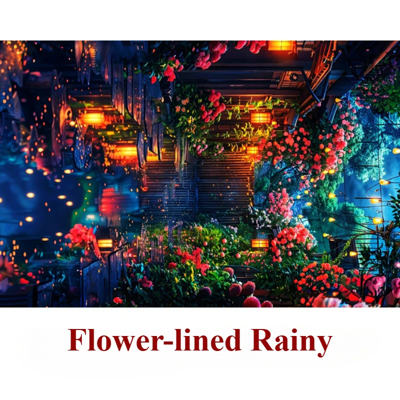 150PCS Mini Test Tube Flower-lined Rainy Street Difficult Jigsaw Puzzle Decompression Toys Game Family Educational Toys