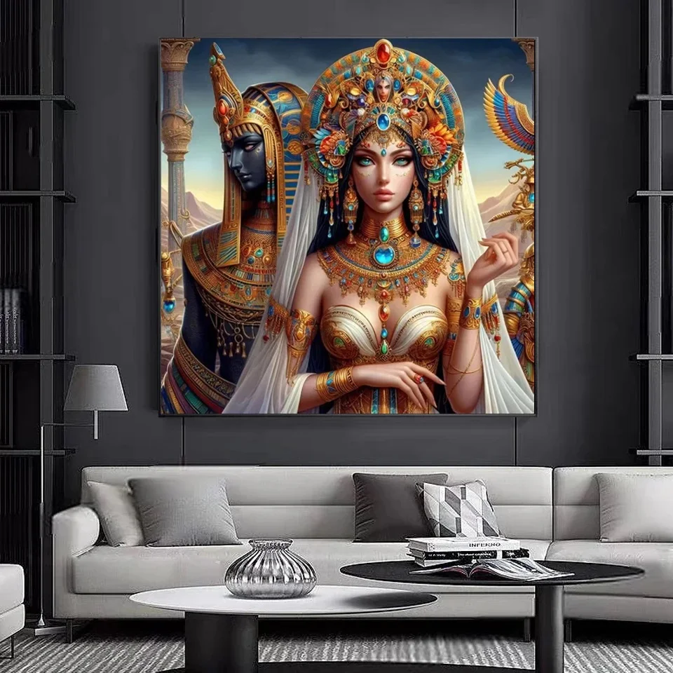 5D Diamond Painting Diy Jewel Cross Stitch Egyptian Queen Full Square Round Diamond Mosaic Rhinestones Embroidery Home Decor