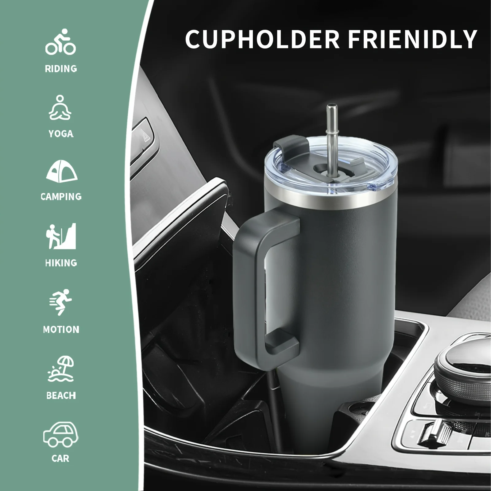 

40oz Stainless Steel Tumbler 304 Insulated Cup Large Capacity Car Cup Coffee Thermos Wholesale