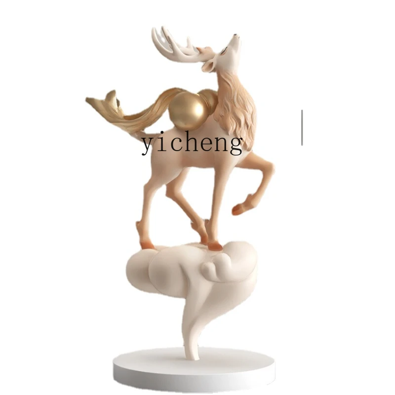 

Zk Light Luxury High-End Deer Decoration Gift Living Room TV Cabinet Wine Cabinet Soft Home Decoration