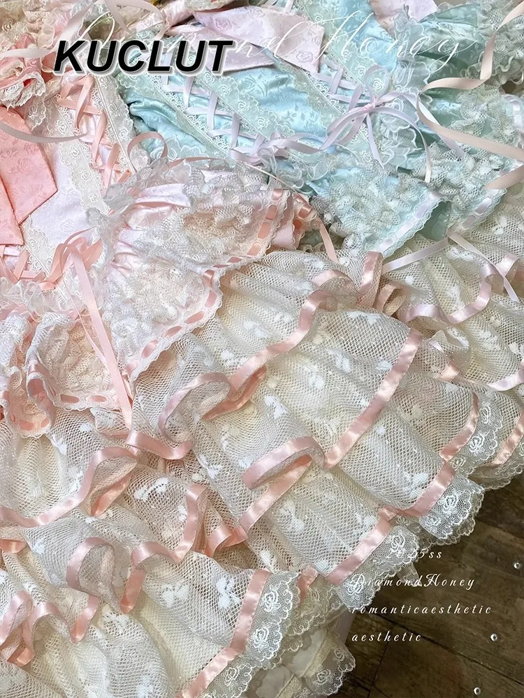 2025年新作 夏 レース ロマンチック スイート プリンセスドレス キュート ロリータスタイル ファッション ボールガウン レディース