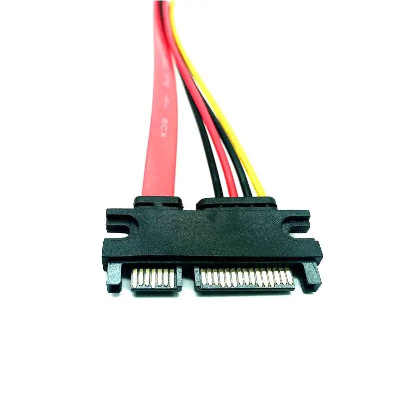 Red Color SATA 3 III 3.0 7+15 22 Pin 22p SATA power Male to Female Data Extension Cable SATA Cable 30cm sata power cable cables