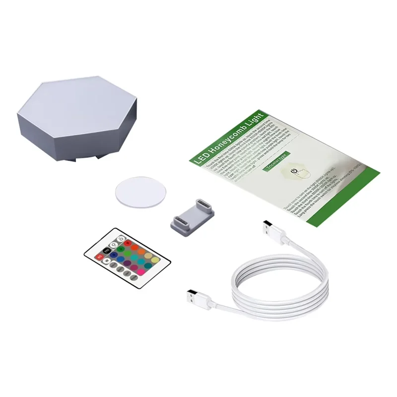 ABHB-Hexagon Touch Sensor RGBW Live-RGB LED Quantum Wall Lighting Modular Lâmpada noturna colorida