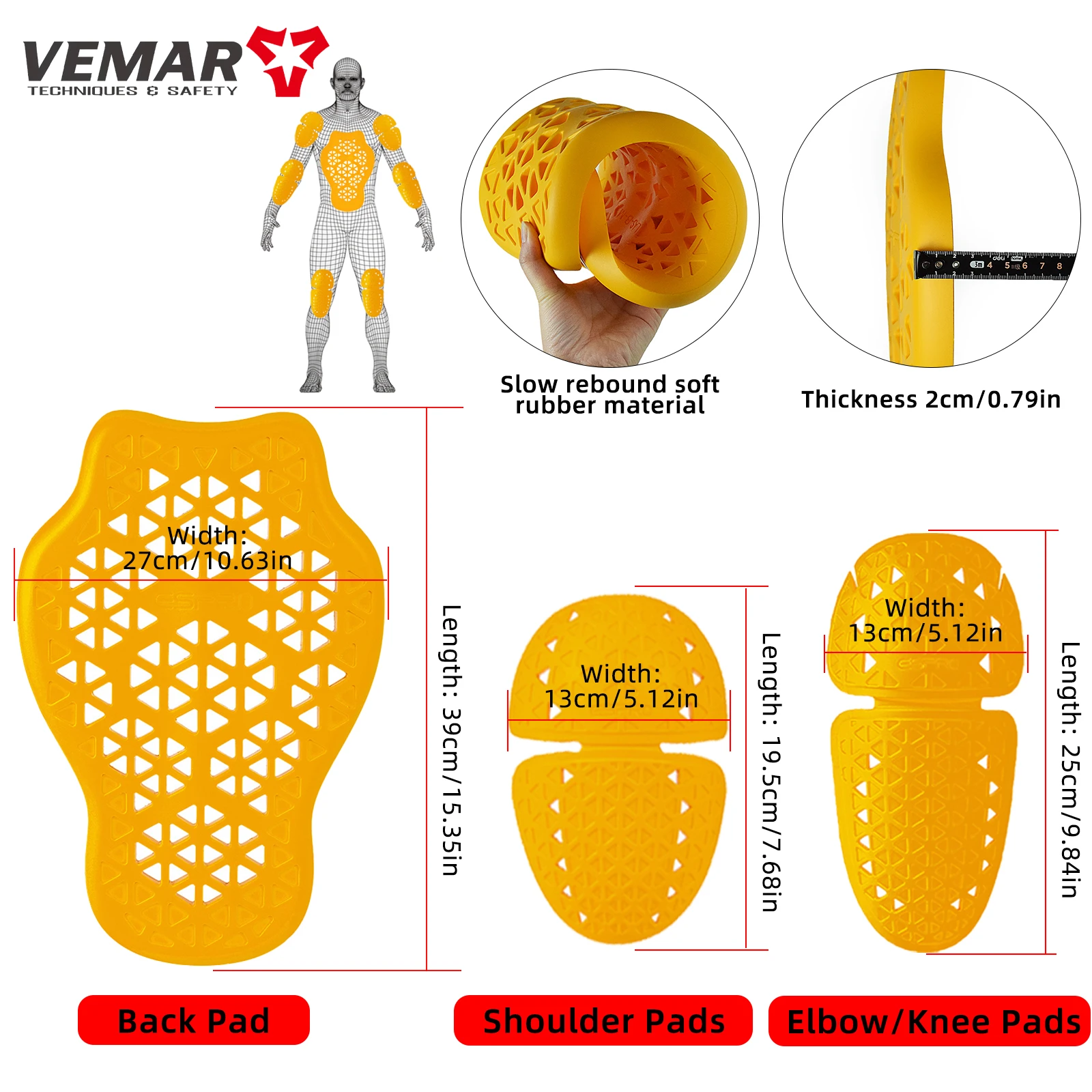 CE2 Certified Armor Pad Built-In Jacket Pants Shock-Absorbing Full-Body Protection for Motorcycle & Extreme Sports Slowrebound