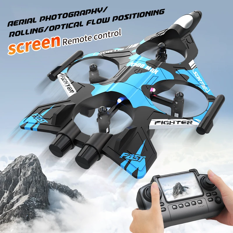 K500MAX Drone Fighter Jet 4k HD cámara profesional WIFI Fpv avión Quadcopte fotografía aérea Drone juguetes de cumpleaños