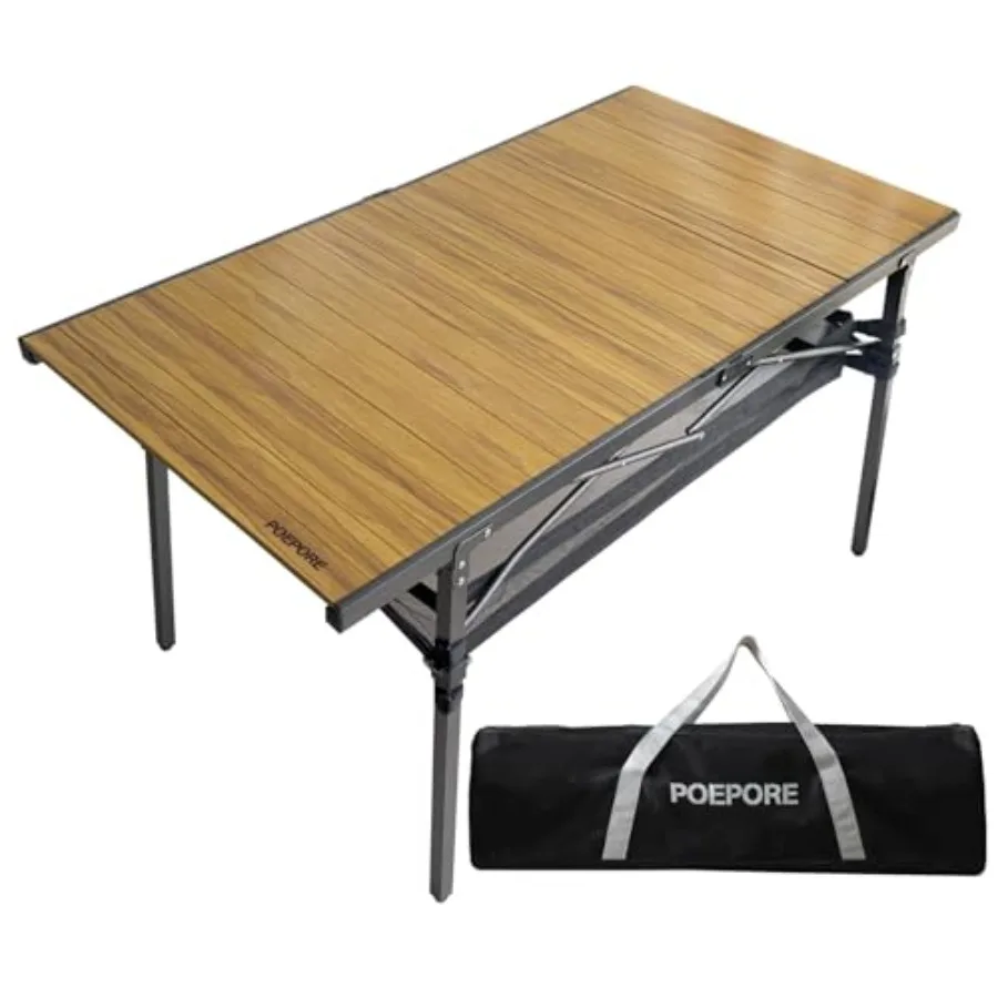 

Большой складной походный стол из алюминия 55x27.5 см, портативный уличный стол для 4-6 человек, легкий, с функцией хранения и складной конструкцией, размер S