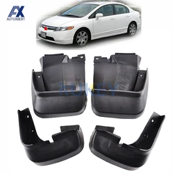 Set Car Mud Flaps For Honda Civic 2006-2011 Mudflaps 2007 2008 2009 2010 Splash Guards Mudguards Fender Front Rear Mud Flap