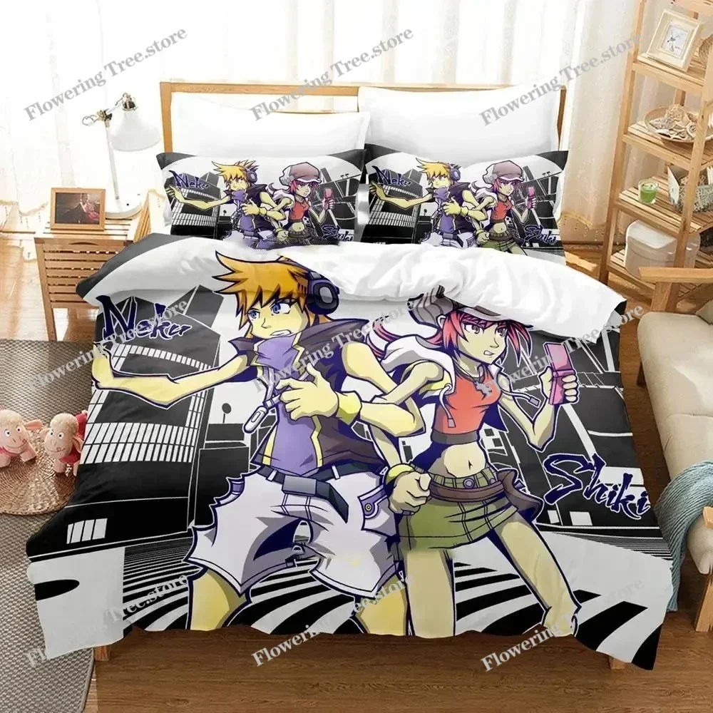 

Game The World Ends With You Bedding Set Boys Girls Twin Queen Size Sakuraba Neku Duvet Cover Pillowcase Bed Kids Adult029