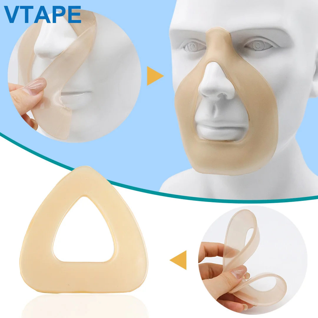 4 Pcs Soft, non-slip silicone nasal pads for CPAP masks. Improves the seal, comfort, and sleep quality