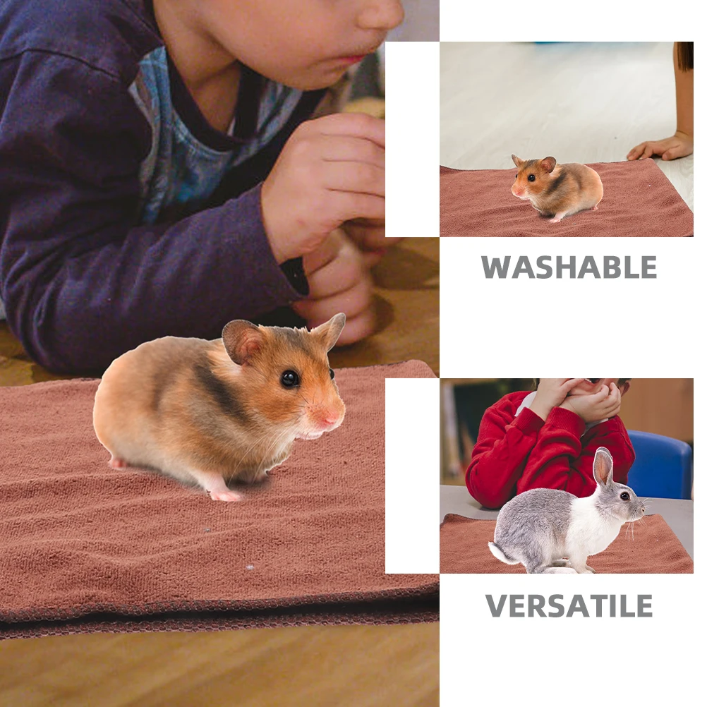

5 Pcs Pet Blanket Bedding Small Rat Cage Mat Animals Pee Pad Blankets Fiber Fleece Liner
