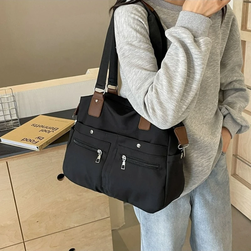 Multi functional Fashion Handbag Minimalist Texture Casual One Shoulder Travel Bag Sports Fitness Storage Crossbody Bag