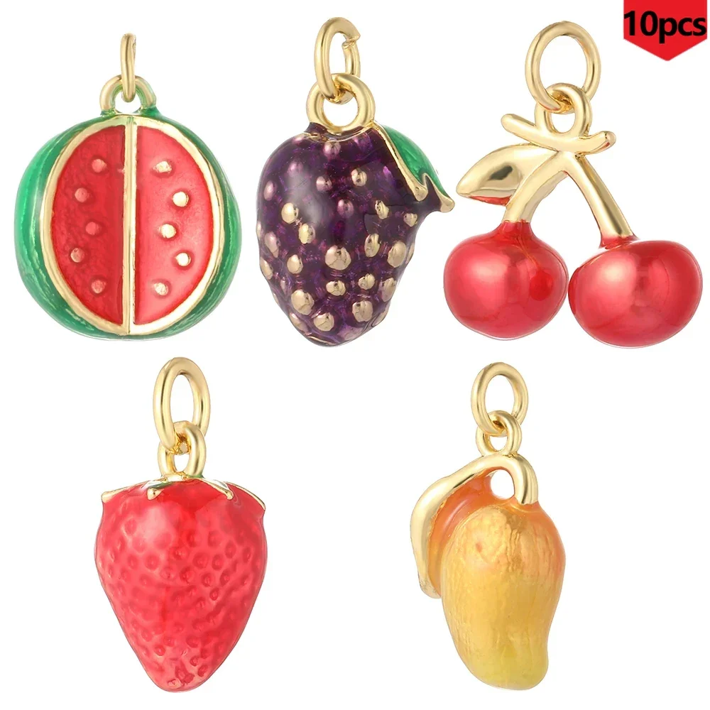 10PCS Cute Simulated Fruit Pendant, Sweet and Romantic Accessory, Holiday Gift, Give To Friends  Family Bulk Items Wholesale