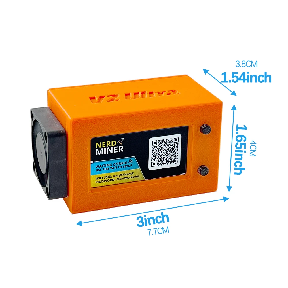 NerdMiner V2 Ultra 250KH/S T Display S3 Penambang Kripto Penambang Lotere Solo Beruntung Berpendingin Kipas Penambang BTC