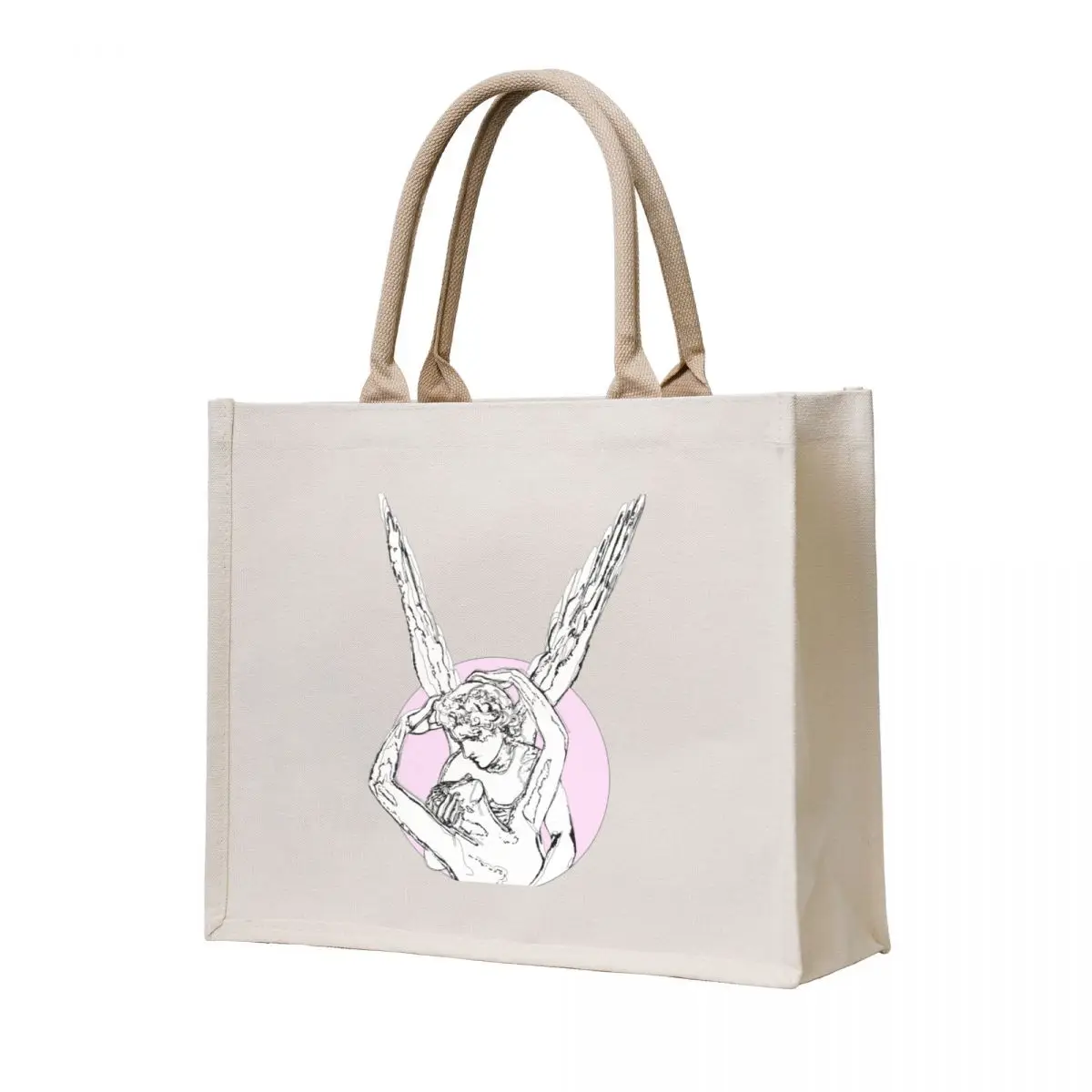 

Amor and Psyche pastel pink Tote Bag supermarket folding bag tote bag women Women's beach bags