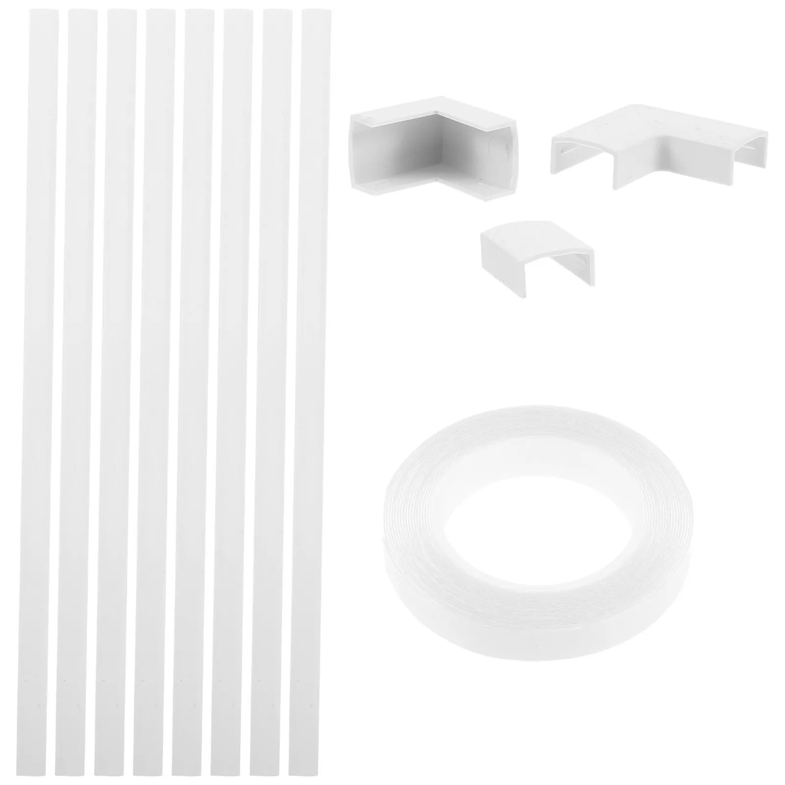 1Set Corner Cable Concealer Wall Strip for TV Mount Cables Organize Wires Neatly Fire Resistant Plastic Cord Cover Hide Wires