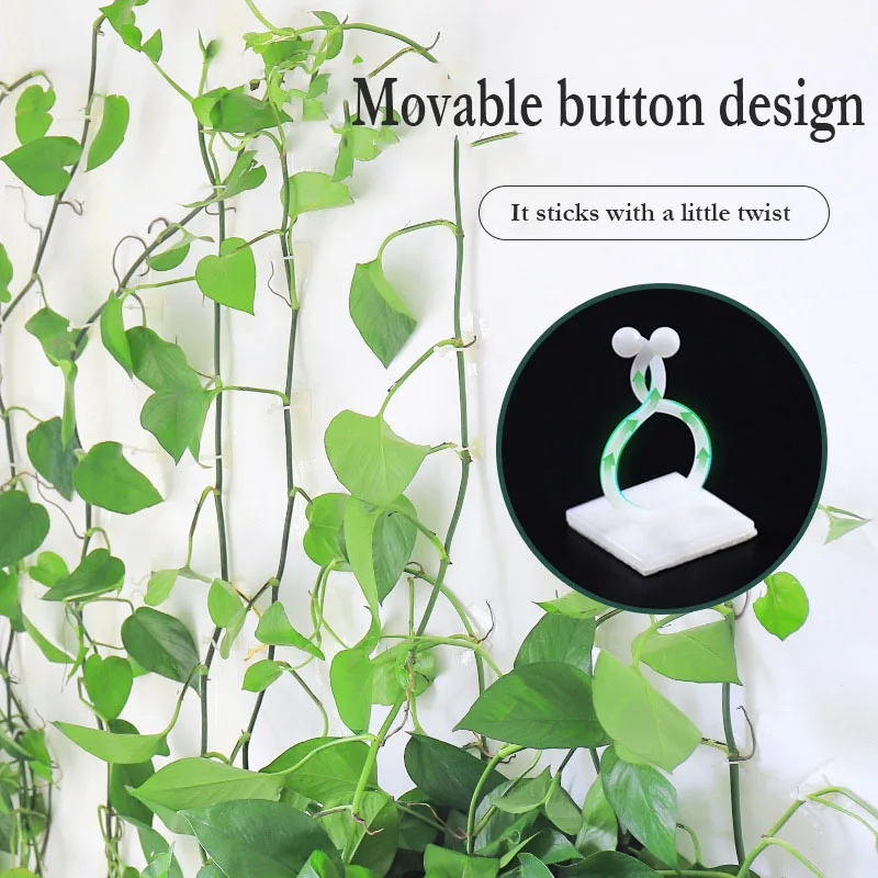 Plant Climbing Wall Self-Adhesive Fastener Tied Fixture Vine Buckle Hook Garden Plant Wall Climbing Vine Clips Fixed Buckle Hook