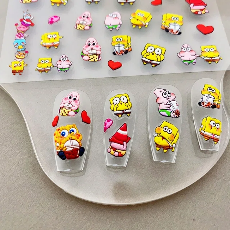 SpongeBob SquarePants Nail Art Stickers Patrick Star Water Cup Mobile Phone Case Computer Notebook Accessories Wholesale