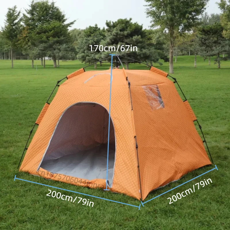Automatic Quick Opening Tent, Thick Windproof Cotton Tent for Winter Camping and Adventure, Keeping Warm and Cold Proof