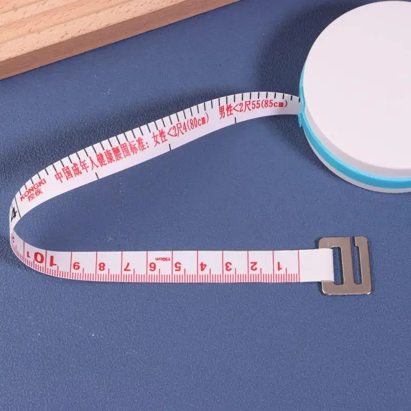 휴대용 원형 소프트 측정자 BMI 체형 측정 테이프 재봉자 허리 측정기 실용적인 액세서리