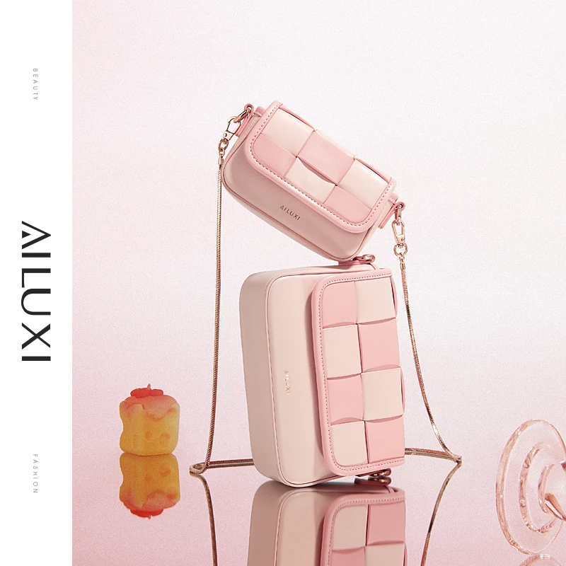 

AILUXI сумки из искусственной кожи y2k трендовый кошелек из искусственной кожи сумка через плечо дизайнерская розовая сумка через плечо с цепочкой сумки для женщин