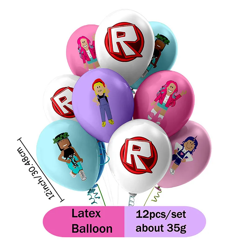 Robloxed Kombinations-Set mit Tassen, Tellern und Luftballons, Einweggeschirr für Geburtstagsfeiern, Festivals, Veranstaltungen und Partys – Detail 6