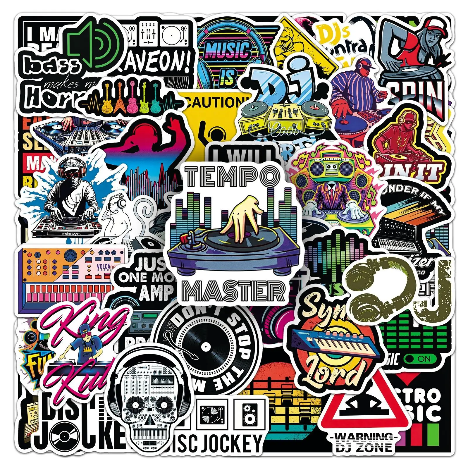 Diy Guitar Electronics - 50PCS Electronic Music Graffiti Stickers Cool