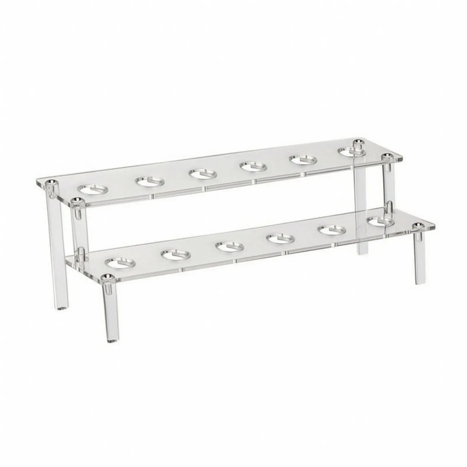 Professional Acrylic Pastry Display Stand Rectangular Stepped Shelf for Cake Pops Cones Buffet Serving Tray