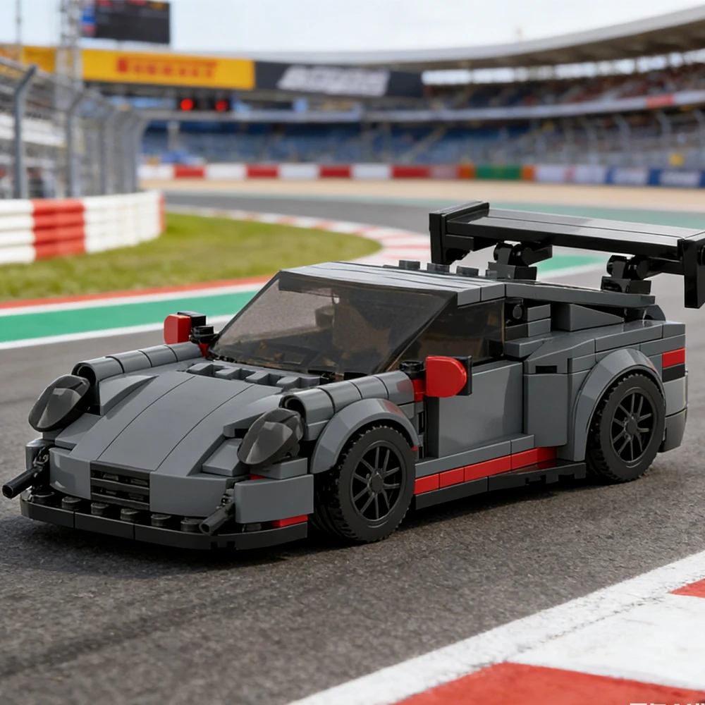 

374PCS Gray Sports Car Building Blocks,Speed Champions Cars Blocks Building Sets Toys