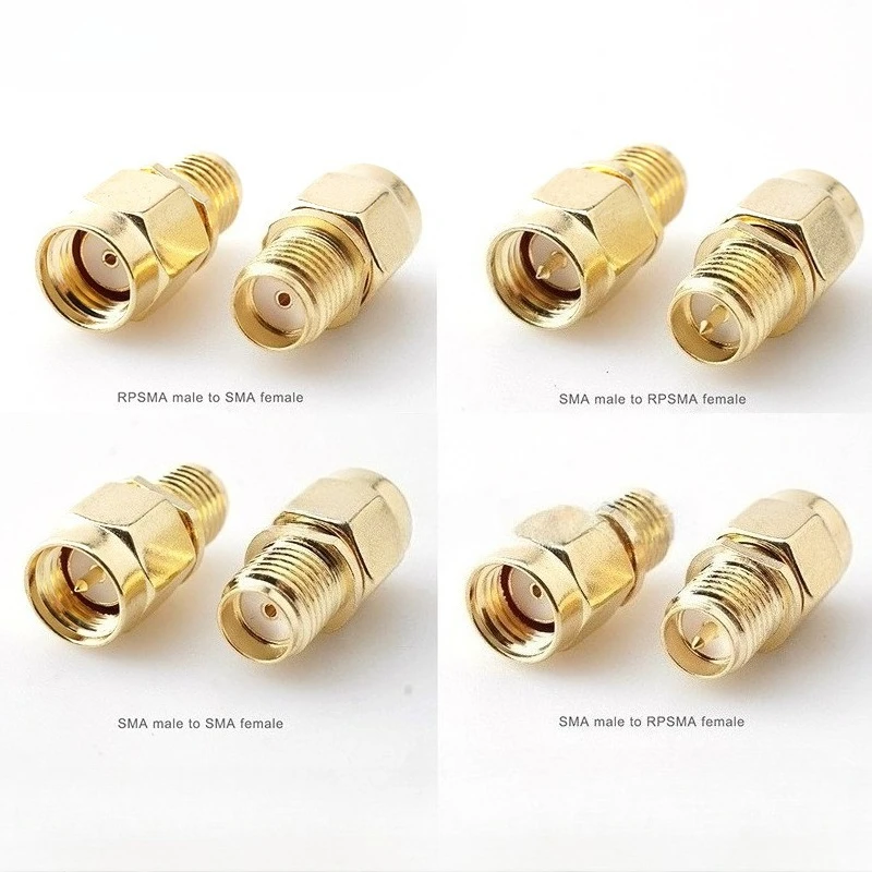 5pcs All copper SMA revolving female adapter SMA adapter router network card connector forward and reverse connection
