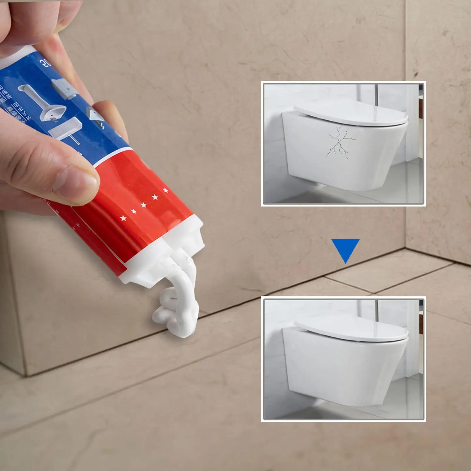 50ml Tile And Ceramic Glaze Repair Paste Fix Tub Chips Sink Cracks Filler Chip Filler Paste for Porcelain Ceramic Enamel Acrylic
