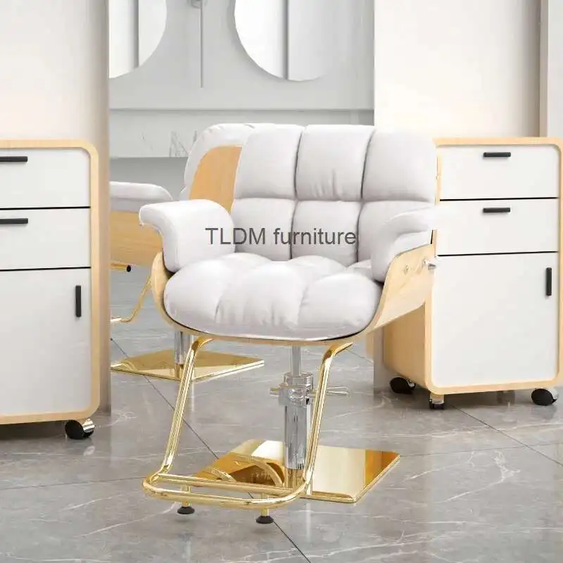 Confortável nordic cadeira de barbeiro moda na moda simples ajustável cadeira de cabeleireiro moderno estético sillon pedicura móveis
