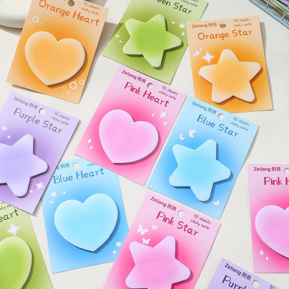 1 Piece  Adhesive Cute LOVE Kawaii Star Notes Notepad Memo Pad Office School Supplies Stationery Sticker