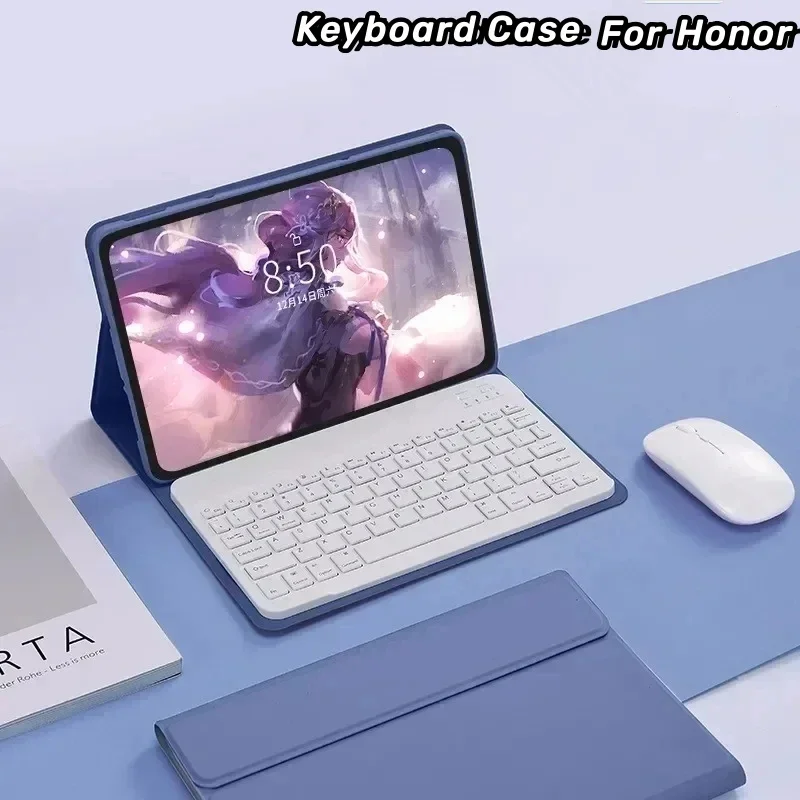 Keyboard Case For Honor Pad 10 9 12.1' Pad 8 12' For Honor Pad X8a 11'X9 11.5 Inch Coque Bluetooth Keyboard Mouse Cover Capa