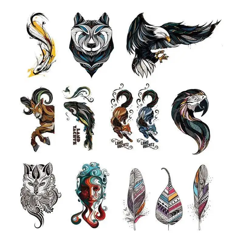 

Термотрансферная Мужская футболка с изображением животных, орла, овечьего пера, самодельные нашивки для утюга, индивидуальное украшение с принтом в полоску