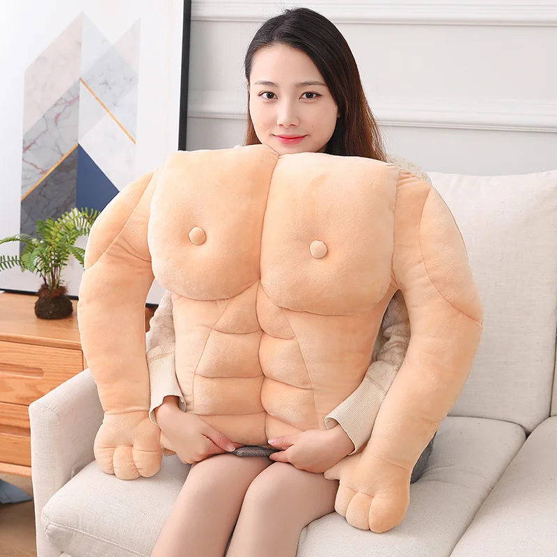 Imagem -04 - Sexy Muscle Body Plush Travesseiro 1pc 50*70cm Recheado Macio Sofá Cadeira Almofada Criativo Muscular Homem Bonecas para Namorado Presente