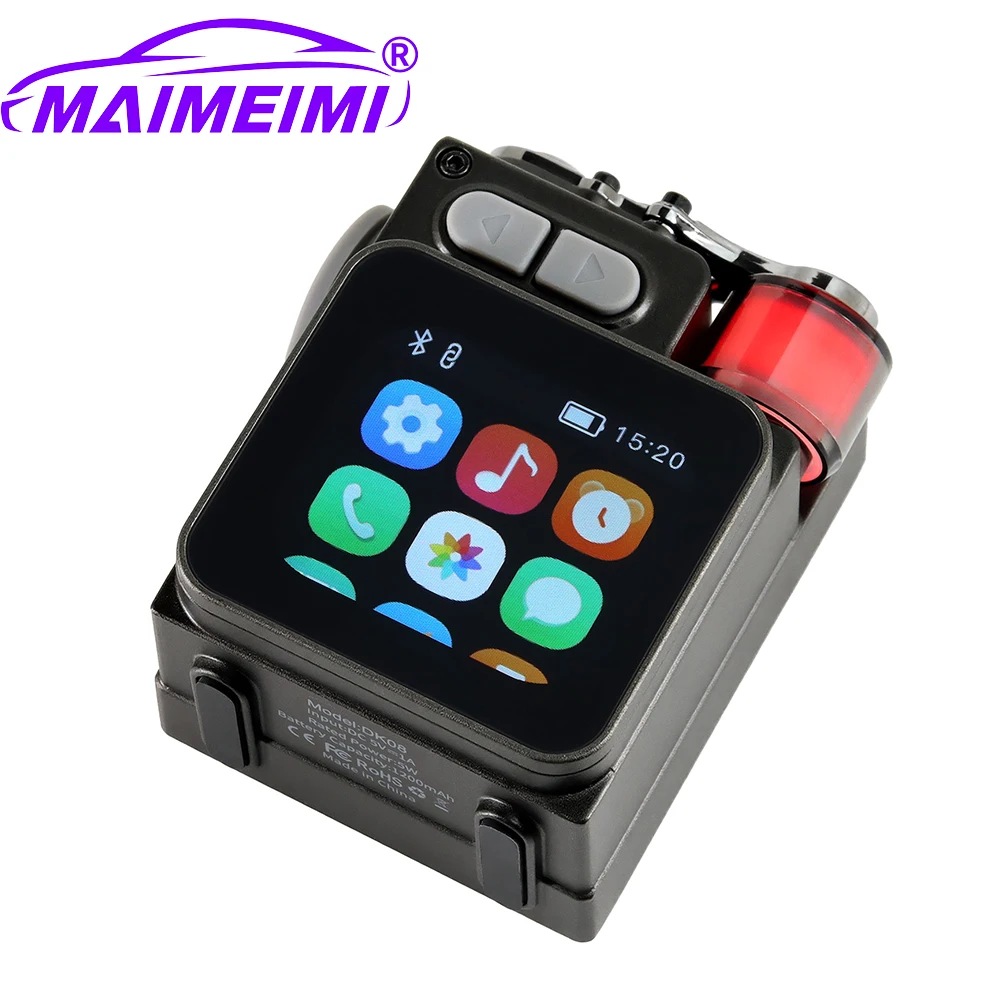 

New Wireless Metal Mechanical Speaker With LED Display Screen RGB Desktop Subwoofer Support Calendar Alarm Clock