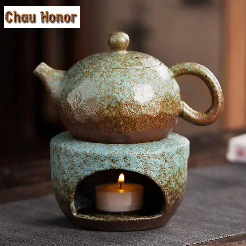 

230ml Japanese Coarse Pottery Teapot Retro Stoneware Xishi Pot Tea Soaking Kettle with Strainer Kung Fu Tea Cafes Cha Ornaments