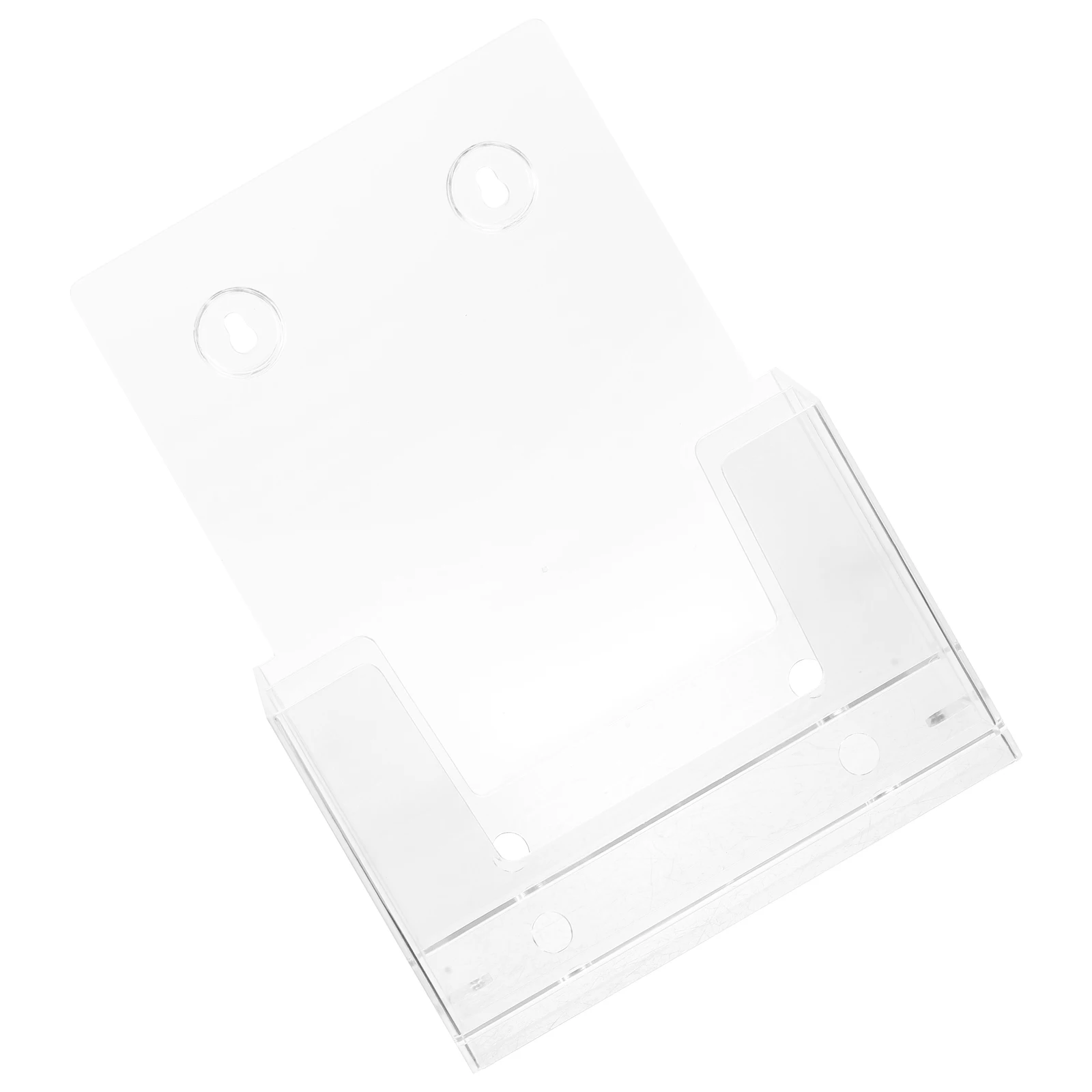 

Desktop Wall Mount A6 Acrylic Document Rack File Folder Stand Menu Holder Brochure Display Card Organizer Paper Storage