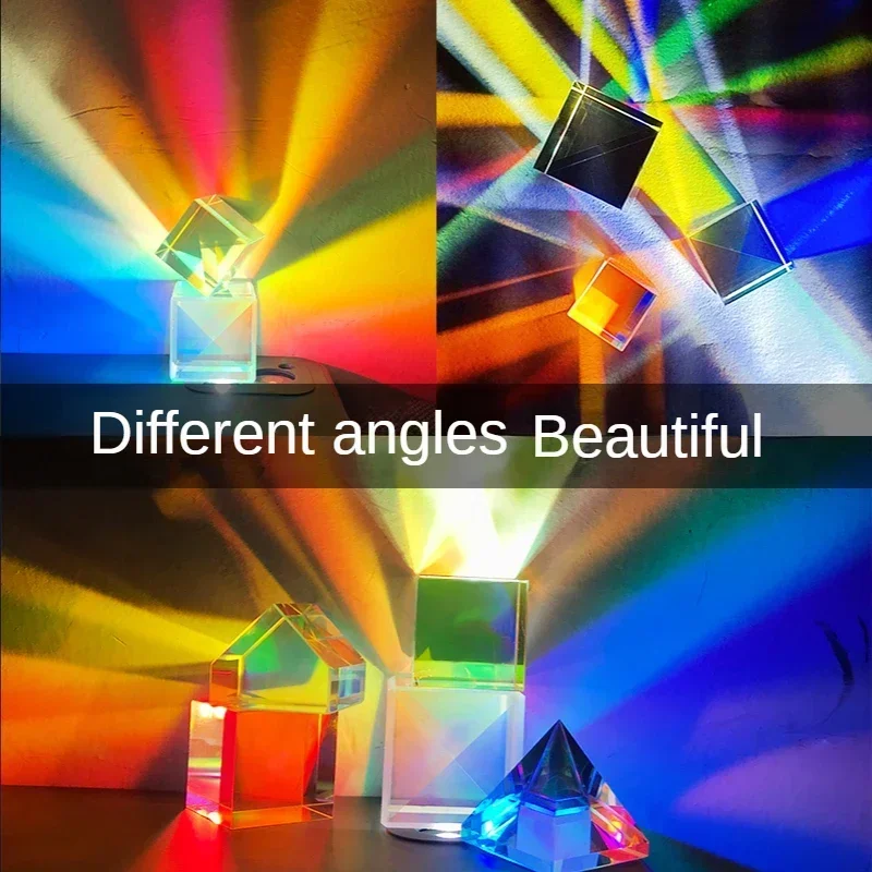 NEW 1Pcs 15/25mm Science Cube Optical Prism Photography Hexahedral Prism Home Decor Prism Glass Cube  Prisma Topografia Gifts