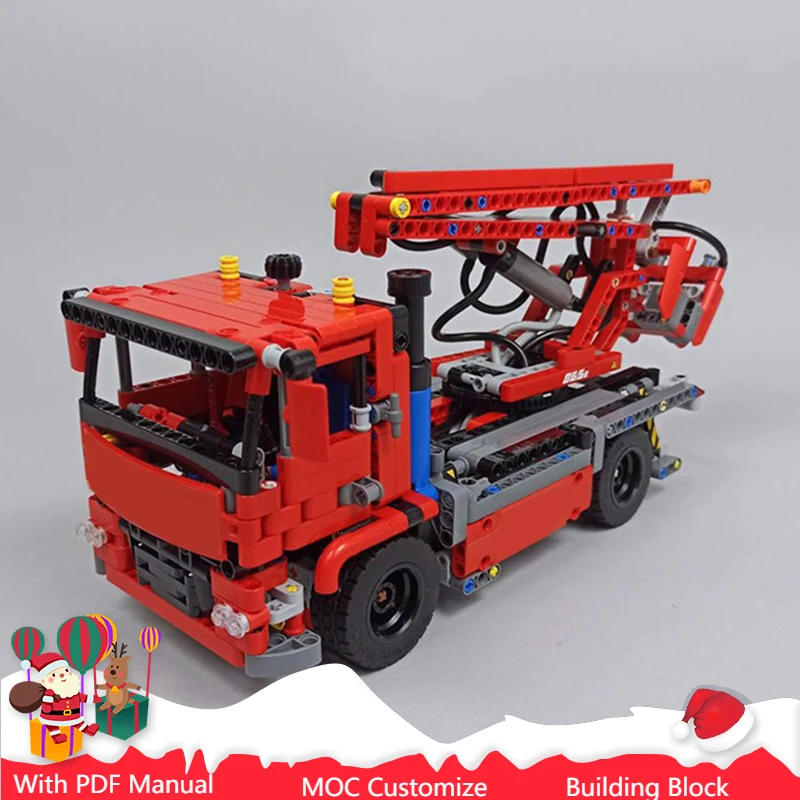 

817 шт. MOC City Engineering Cherry Picker модель технология строительный блок креативная детская игрушка подарок на день рождения и Рождество