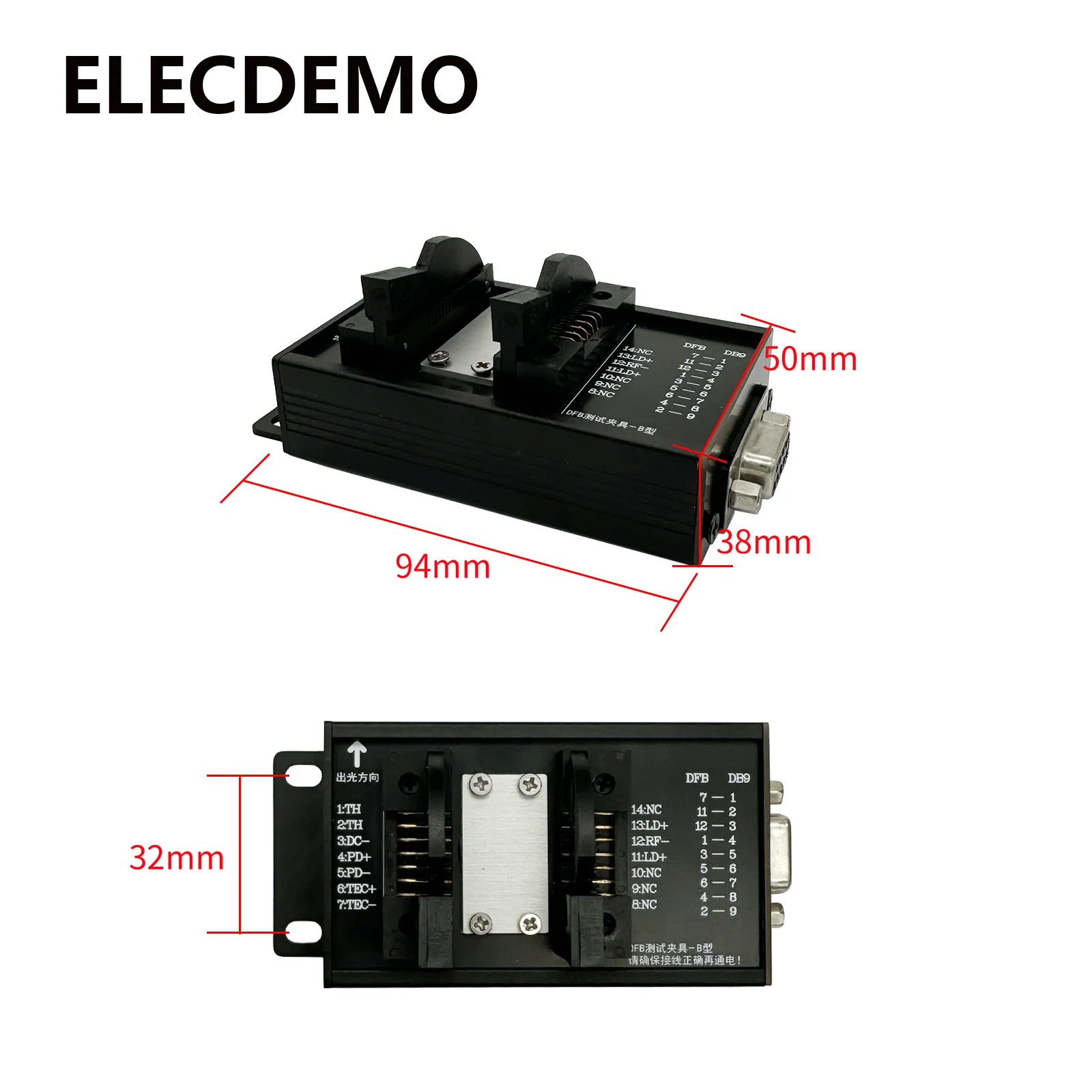 Perlengkapan laser kupu-kupu, kursi kuda pommel, driver DFB, dudukan 14PIN, kontrol suhu TEC, papan driver LD