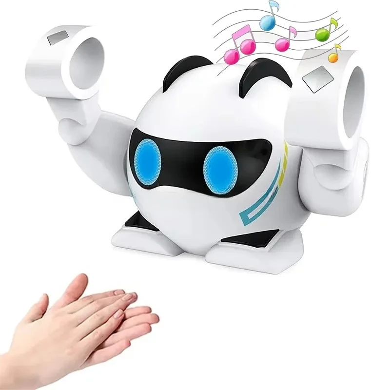 Smart Touch Control Robot Toy Music Sound Interactive Battery Powered Plastic Educational Gift for Kids Boys Girls Birthday